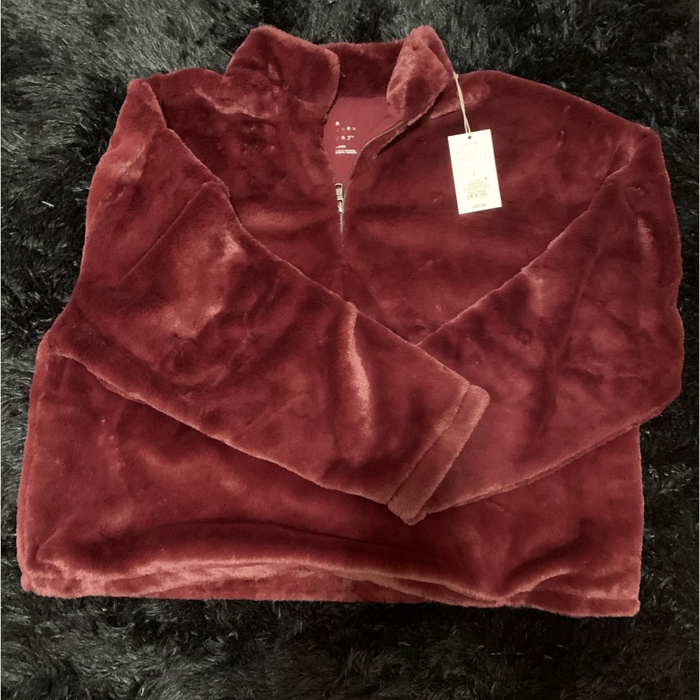 A New Day Burgundy zip up jacket